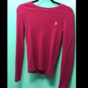 Pink Ralph Lauren Sport Long Sleeve Small Pink